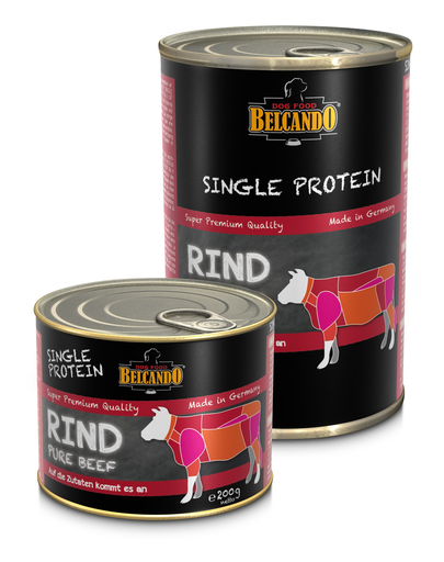 BELCANDO Single Protein Set hrana umeda monoproteica pentru caini cu alergii, cu vita  6 x 400 g