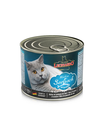 LEONARDO Quality Selection hrana umeda pentru pisici, bogata in peste 6 x 200 g