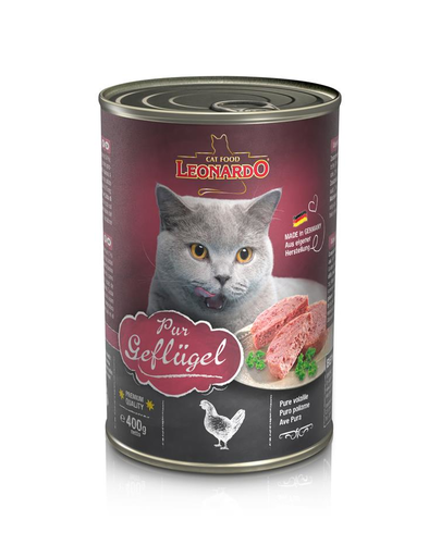LEONARDO Quality Selection hrana umeda pentru pisici, bogata in pasare de curte 6 x 400 g