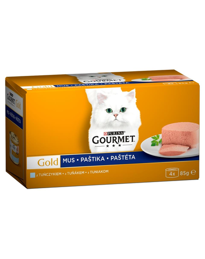 GOURMET Gold Mus hrana umeda pentru pisici, cu ton 48x85g