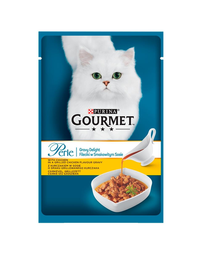 GOURMET Perle Gravy hrana umeda pentru pisici, pui in sos 24×85 g fera.ro imagine 2022