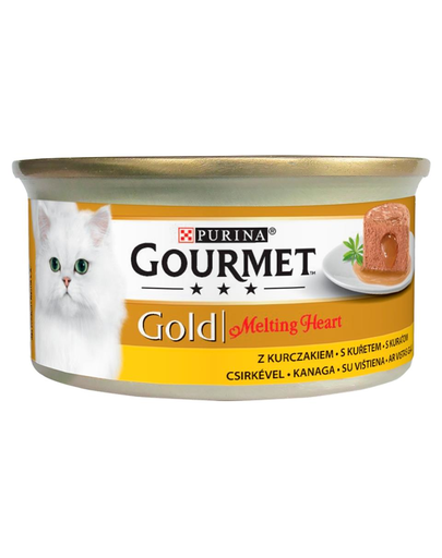 GOURMET Gold Melting Heart hrana umeda pentru pisici adulte, cu pui 24x85g