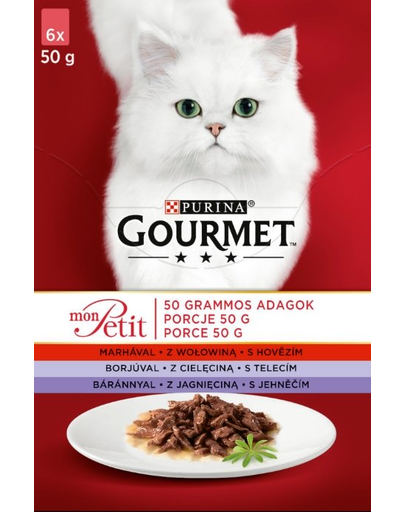 GOURMET Mon Petit Mix hrana umeda pentru pisici adulte, mix carne 48 x 50 g fera.ro imagine 2022
