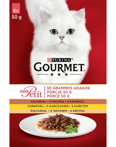 GOURMET Mon Petit Mix hrana umeda pentru pisici adulte, pasari de curte 48 x 50 g fera.ro imagine 2022