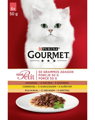 GOURMET Mon Petit Mix hrana umeda pentru pisici adulte, pasari de curte 48 x 50 g