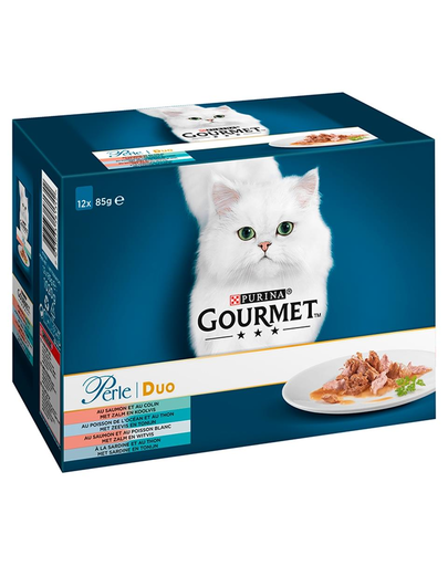 GOURMET Perle Duet hrana umeda pentru pisici, arome de peste 72 x 85g fera.ro imagine 2022