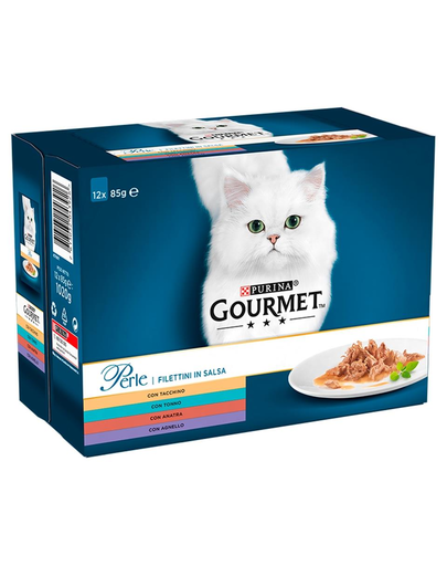 GOURMET Perle Duet hrana umeda pentru pisici, file in sos 72 x 85g fera.ro imagine 2022