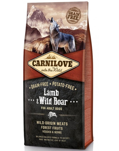 CARNILOVE Lamb&Wild boar Adult Hrana uscata pentru caini adulti, cu miel 4 kg Adult