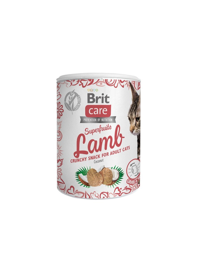 BRIT Care Cat Snack Superfruits recompense pentru pisici, cu miel 100 g 100