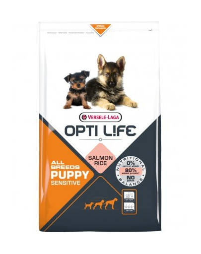 VERSELE-LAGA Opti Life Puppy Sensitive hrana uscata pentru caini juniori sensibili, cu somon 2.5kg