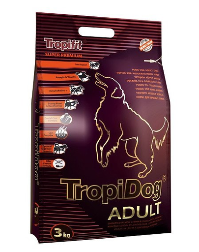 TROPIDOG Super Premium Adult M&L 3 Kg Hrana Uscata Caini Adulti Talie ...