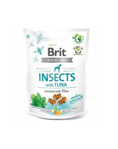 BRIT Care Dog Crunchy Cracker Insect&Tuna Recompense pentru caini, cu insecte si ton 200 g 200 imagine 2022