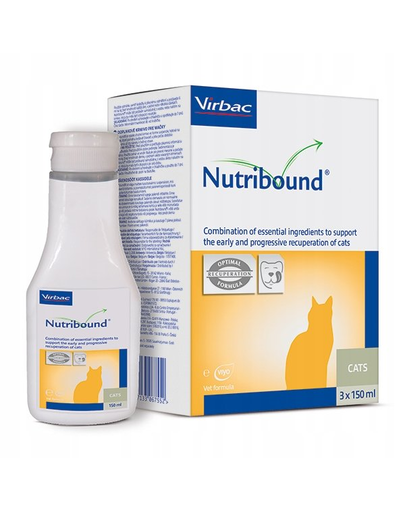VIRBAC Nutribound Supliment alimentar pentru pisici in timpul convalescentei 3 x 150 ml fera.ro