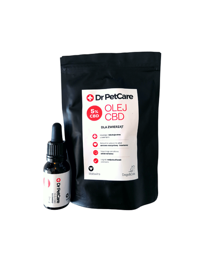 Dr petcare supliment pentru animale din ulei cbd 5%, gust de vita 15 ml