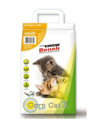 BENEK Super Corn Cat Asternut natural din porumb pentru litiera 6 l