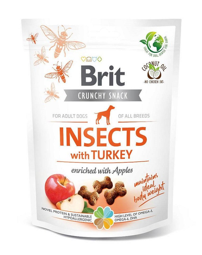 BRIT Care Dog Crunchy Crakcer Insect&Turkey recompense crocante pentru caini, cu insecte si curcan 200 g 200 imagine 2022