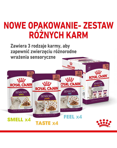 ROYAL CANIN Sensory Feel Gravy hrana umeda pentru pisici, in sos 12 x 85 g