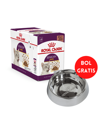 Royal canin sensory taste hrana umeda pentru pisici 12x85 g + bol gratis