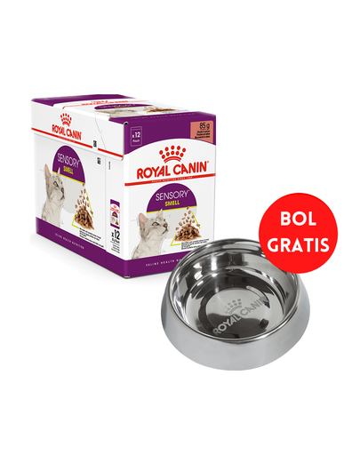 Royal canin sensory smell gravy hrana umeda pentru pisici, in sos 12 x 85 g + bol gratis