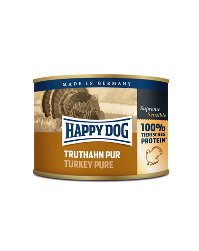 HAPPY DOG Truthahn Pur cu curcan 200 g