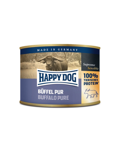 HAPPY DOG Buffel Pur Hrana Umeda Caini Adulti, Cu Bivol 200 G