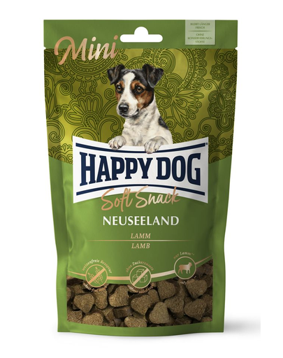 HAPPY DOG Soft Snack Mini Neuseeland, gustari pentru caini, cu miel, 100 g
