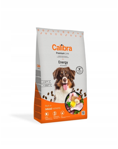 CALIBRA Dog Premium Line Energy hrana uscata completa pentru caini adulti activi si caini de vanatoare 12 kg