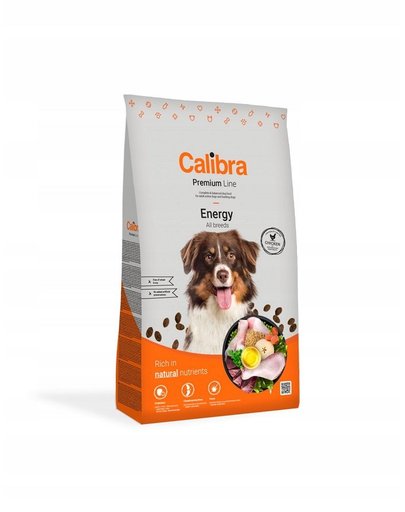 CALIBRA Dog Premium Line Energy hrana uscata completa pentru caini adulti activi si caini de vanatoare 12 kg