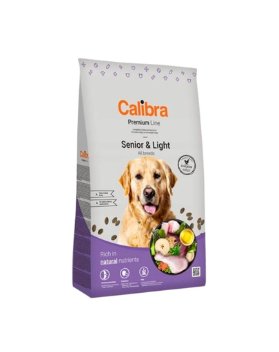 CALIBRA Dog Premium Line Senior&Light hrana uscata pentru caini seniori si/sau caini supraponderali 12 kg Calibra