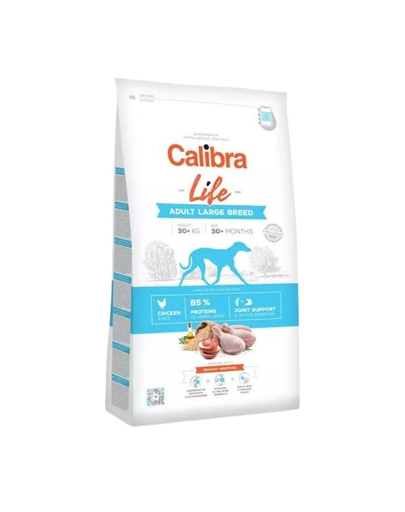 CALIBRA Dog Life Adult Large Breed Chicken Hrana uscata pentru caini adulti de talie mare, cu pui 12+2 kg