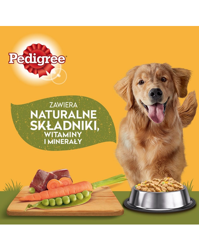 PEDIGREE Hrana umeda pentru caini, bucati de vita in aspic 12 x 400 g