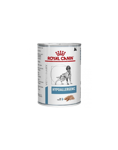 ROYAL CANIN Dog Hypoallergenic Hrana Umeda Caini Adulti Cu Reactii Adverse La Alimente 12 X 400 G