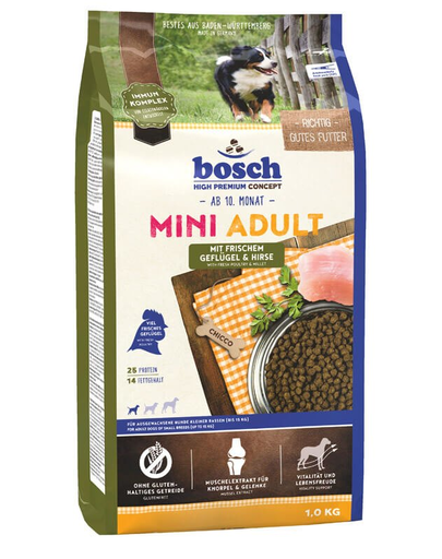 BOSCH Mini Adult Pasăre și Mei 1 Kg