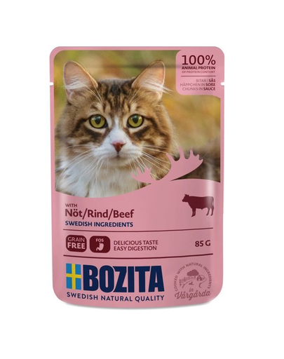 BOZITA Beef Hrana umeda pentru pisici adulte, cu vita in sos 85 g BOZITA imagine 2022