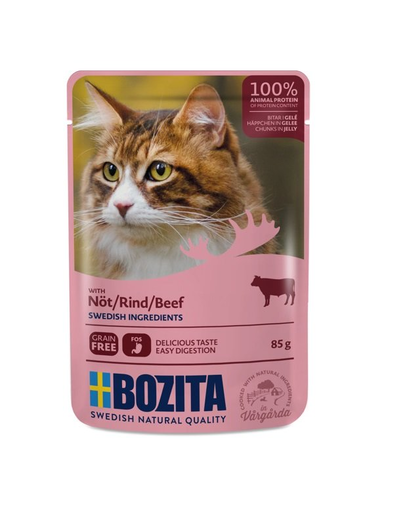 BOZITA Beef Hrana umeda pentru pisici adulte, cu vita in aspic 85 g