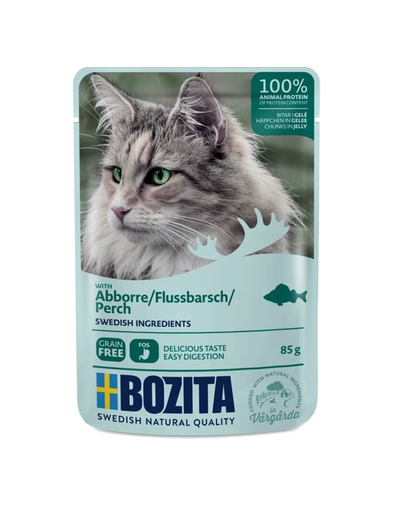BOZITA Perch Hrana umeda pentru pisici adulte, biban in aspic 85 g BOZITA imagine 2022