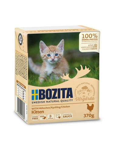 BOZITA Kitten Chunks in sauce chicken Hrana umeda pentru pisoi, cu bucati de pui in sos 370 g BOZITA imagine 2022