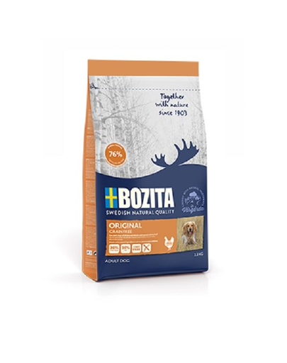 BOZITA Naturals Grain Free Hrana uscata pentru caini adulti, cu pui 3,2 kg BOZITA