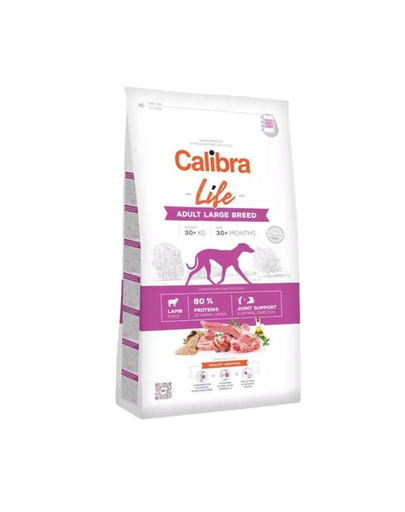 CALIBRA Dog Life Adult Large Breed Lamb hrana uscata superpremium pentru caini adulti de talie mare, cu miel 12 kg