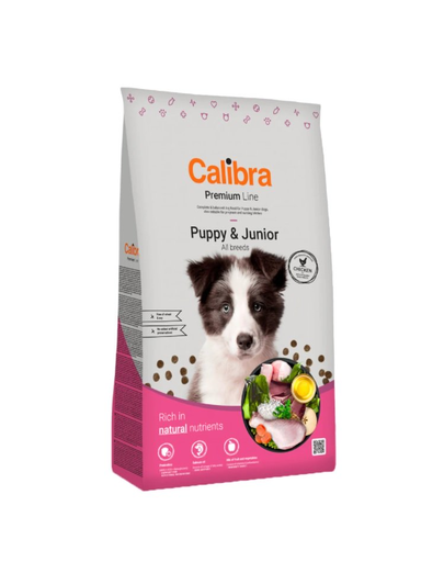 CALIBRA Dog Premium Line Puppy&Junior hrana uscata completa pentru caini juniori si caini tineri 12 kg câini imagine 2022