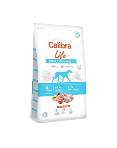 CALIBRA Dog Life Adult Large Breed Chicken hrana uscata superpremium pentru caini adulti de talie mare, cu pui 12 kg Calibra