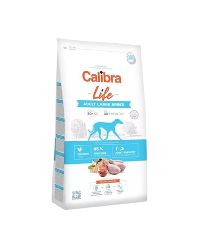 CALIBRA Dog Life Adult Large Breed Chicken Hrana Uscata Superpremium Pentru Caini Adulti De Talie Mare, Cu Pui 12 Kg