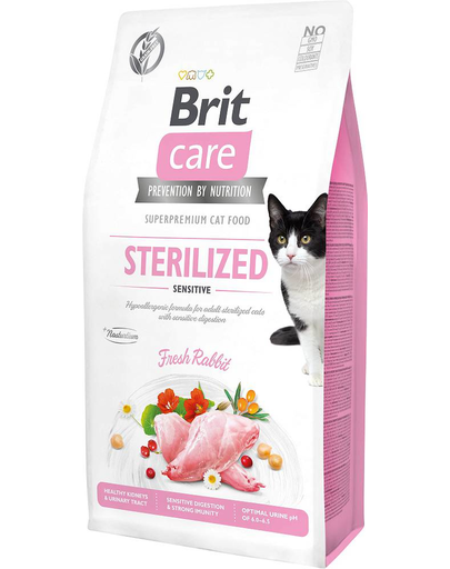 BRIT Care Cat Grain-Free Sterilized Sensitive hrana uscata pisici sterilizate cu tract digestiv sensibil 400 g 400