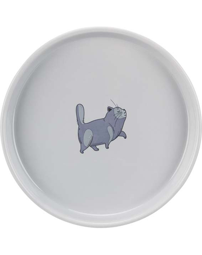 TRIXIE Castron ceramic pentru pisici 0,6L/diam.23cm, gri 06L/diam.23cm imagine 2022