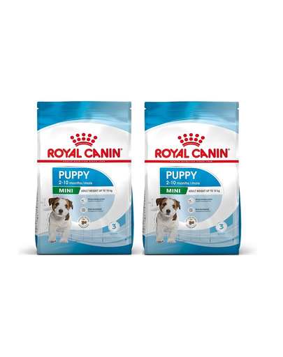 ROYAL CANIN Mini Puppy hrana uscata pentru catei intre 2 si 10 luni rase mici 16 kg (2 x 8 kg) câini imagine 2022