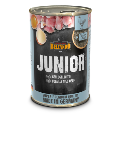 BELCANDO Junior Hrana umeda pentru catei, cu pasare de curte 6 x 400 g