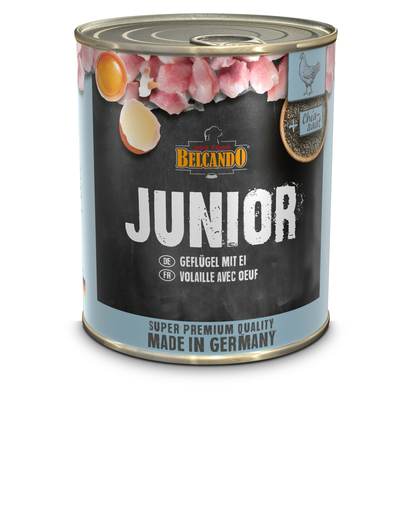 BELCANDO Super Premium Junior Hrana umeda pentru catei, cu pasare de curte 6 x 800 g