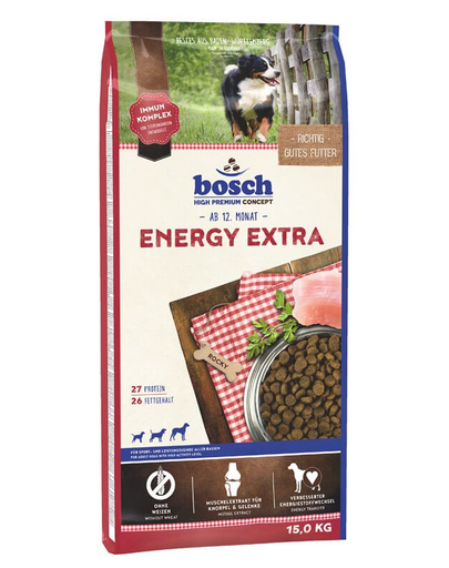 BOSCH Energy Extra Hrana uscata cu pui si miel pentru caini 15 kg