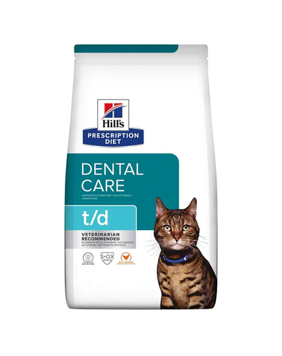 HILL'S Prescription Diet t/d Feline 5 kg hrana uscata pentru pisici cu probleme orale
