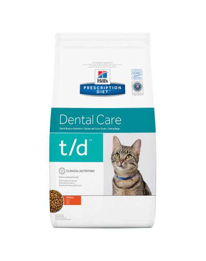 HILL'S Prescription Diet t/d Feline 5 kg hrana uscata pentru pisici cu probleme orale